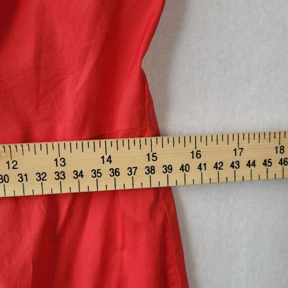 NEW Talbots Babydoll Poplin Wrap Front Mini Dress Size 4 Coral Bow Short Sleeve - Picture 11 of 12